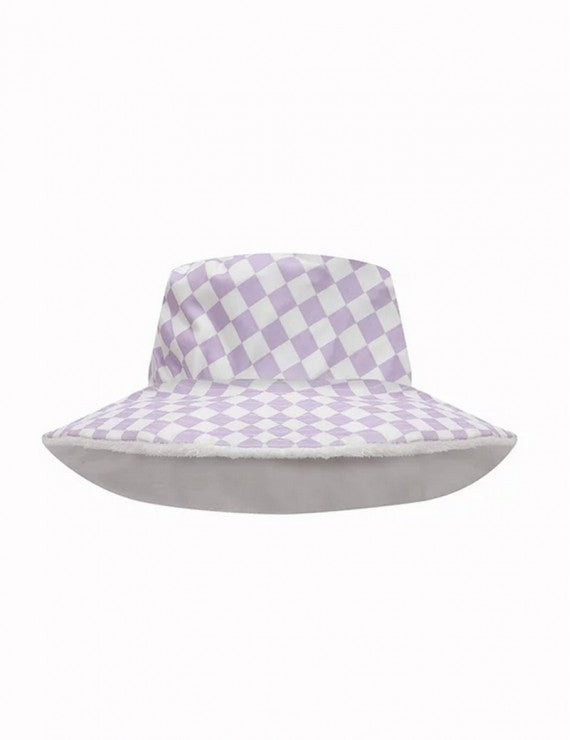 Lilac Checkered Hat