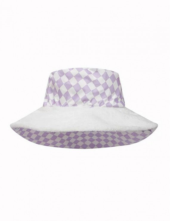 Lilac Checkered Hat