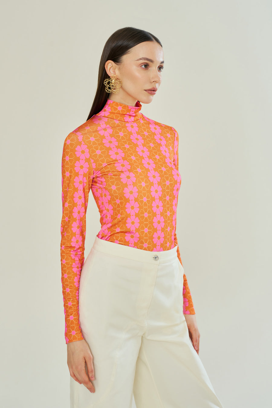 Blooming Sunset Orange Top