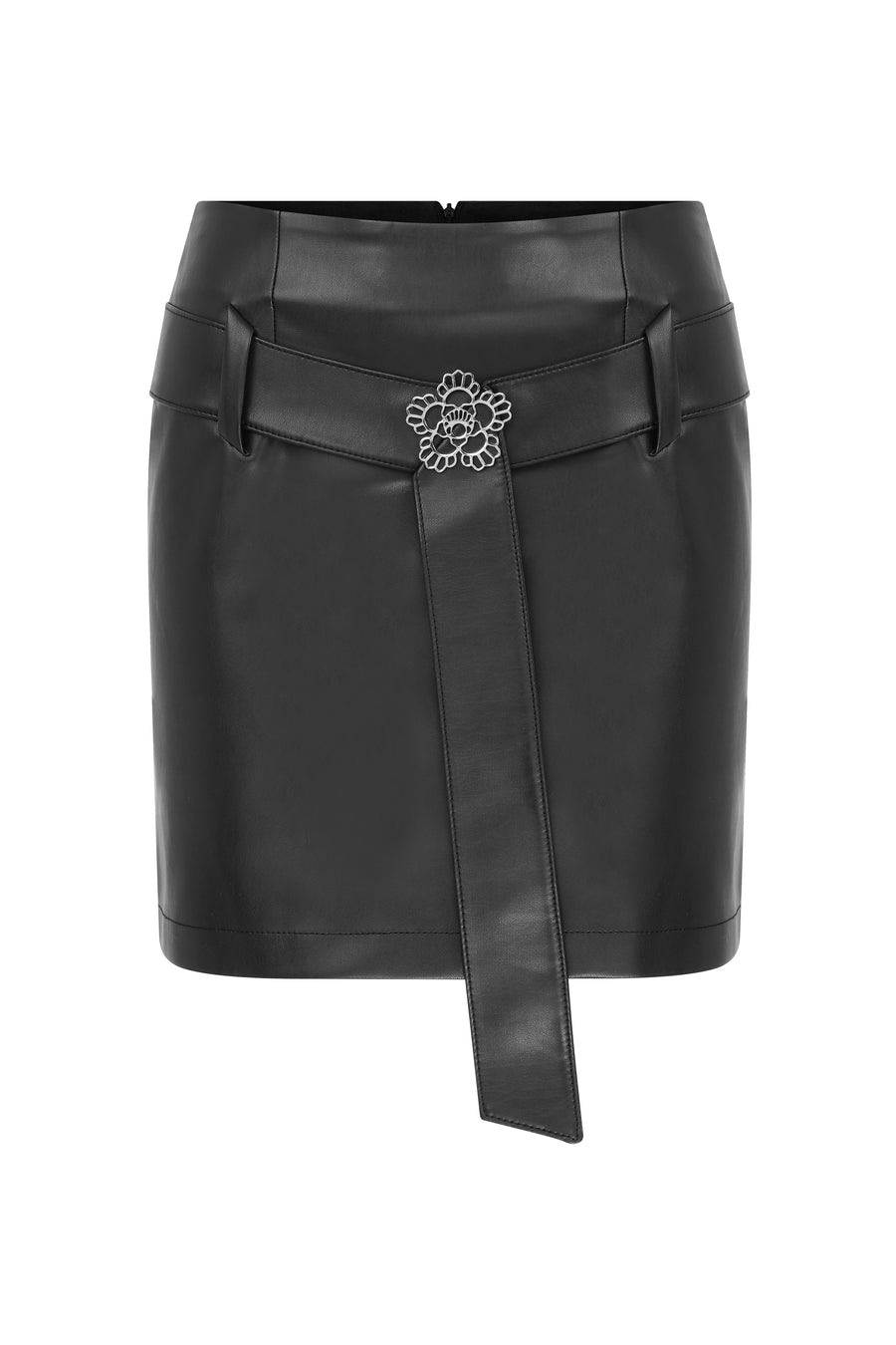 Romance in Leather Mini Skirt