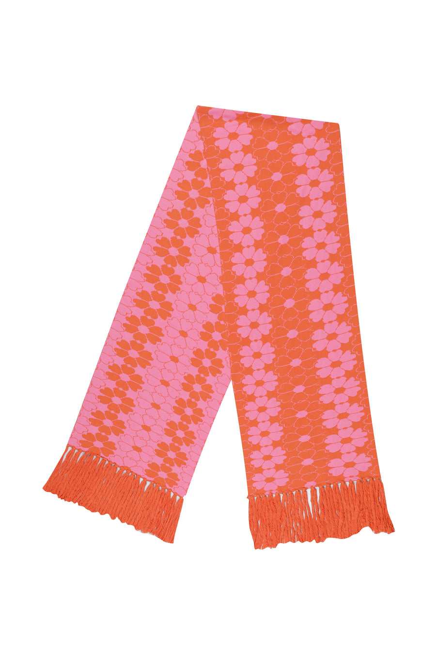 Sun-Kissed Floral Knit Scarf