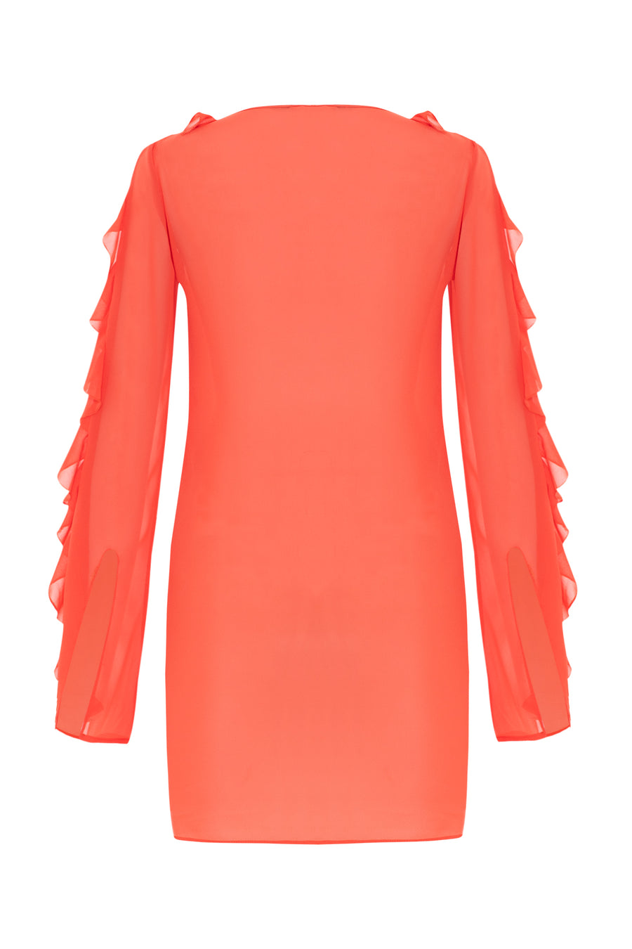 Orange Ruffled Cover Up