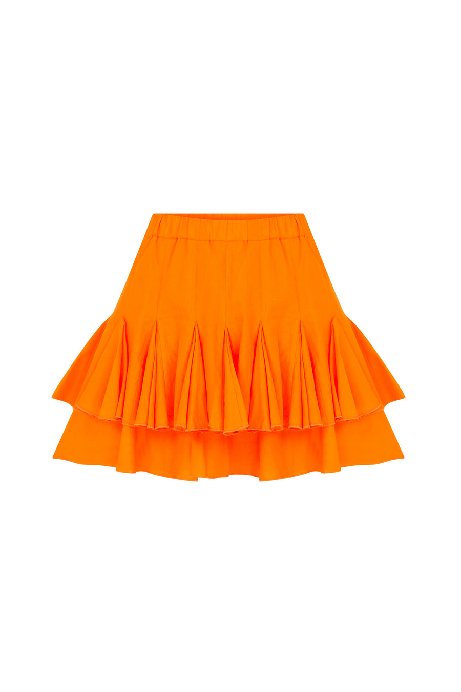 Orange Ruffled Skirt